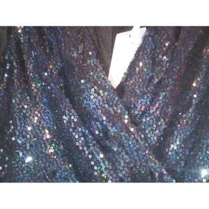 Grace Karin sequence dress dark blue